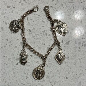 Silver guardian angle Charm Bracelet